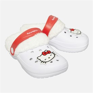 Hello Kitty Infant Girls Fur Lined Clogs White/Red