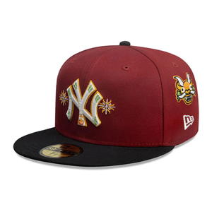 New York Yankees MLB City Element Peru Red 59FIFTY Fitted Cap