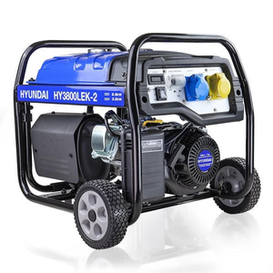 Hyundai 3.2kW Recoil Electric Start Site Petrol Generator