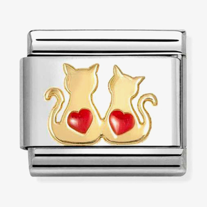 Nomination Classic Symbols Red Heart Cats Charm 030285/70