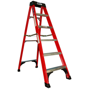 Clow AEPGFIS06 EN131 Professional Superglas® Insulated Glass Fibre 6 Tread Step Ladder Height 6ft : 1.83m - Weight 9.35kg