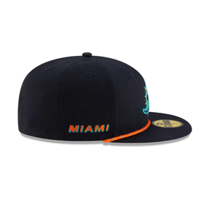 Miami Dolphins NFL Rivalry 2025 Navy 59FIFTY Fitted Cap