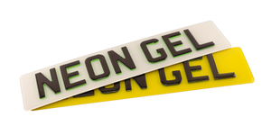 4D Neon Gel Show Number Plate (Domed) - Green
