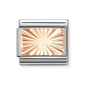 Classic Rose Gold Diamond Cut Plate Charm