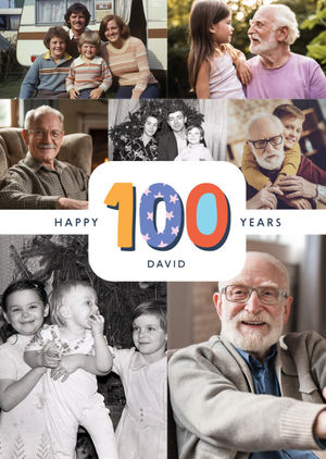 Happy 100 Years Photo Upload Birthday Card