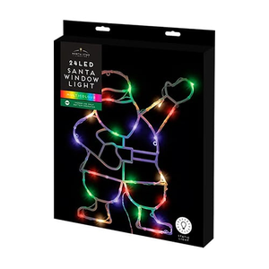 Multicoloured Santa Claus LED Christmas Window Light Decoration 44cm