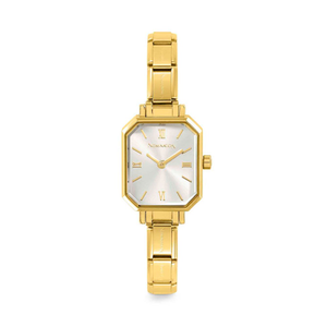 Classic Time Paris Gold Plated Steel & Sunray Silver Dial Watch