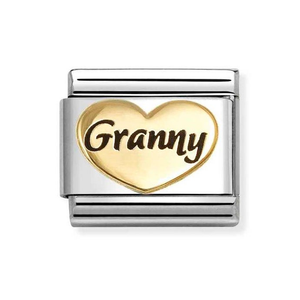 Classic Gold & Enamel Granny Heart Charm