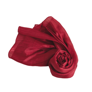 Crimson Red Hand-Dyed Mulberry Silk Scarf – Artisan Made In Vietnam (one size)