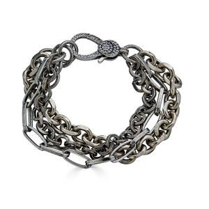 Silver Three Strand Bracelet (6.5")