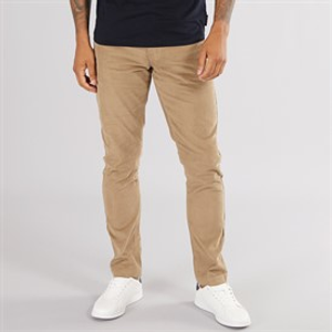 French Connection Mens Five Pocket Cord Chinos Dark Stone