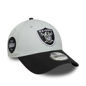 Las Vegas Raiders NFL Sidepatch Grey 9FORTY Adjustable Cap