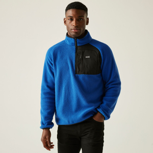 Regatta Mens Frankie Borg Half Zip Fleece - L / Snorkel Blue