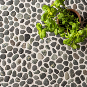 Bora Bora Pebble Mosaic Wall & Floor Tile 29x29cm