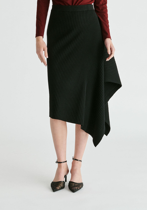 Draped Knitted Skirt