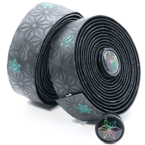 Super Sticky Kush Bicycle Handlebar Tape - Black with Celeste Stars