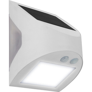 Prysm Exterior Decorative Solar Wall Light - PIR - USB Charging - IP54 - 300lm - LED - White
