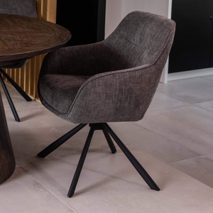 Ava Grey Swivel Dining Chair