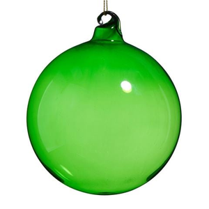 Raz - Season's Frost-Green Sheer Blown Glass Ornament