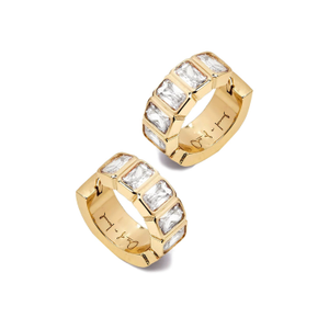 Kwarlo Mini Pave Hoop Earrings