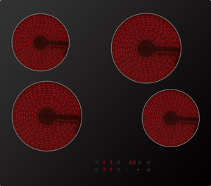 60cm 4 Zone Ceramic Hob - 6000W Touch Control