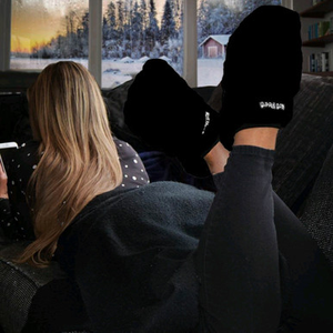 Hot Feet Microwaveable Slippers Black