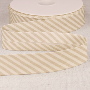 Biais rayures pastel - Beige
