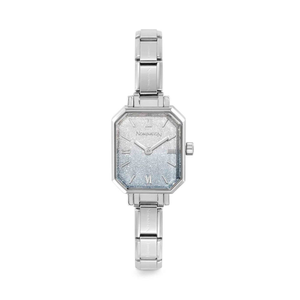 Classic Time Paris Steel & Blue Glitter Fade Dial Watch