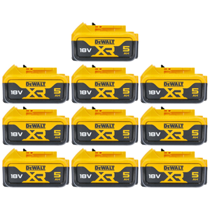 DeWalt DCB184 XR 18V XR 5Ah Lithium-Ion Battery - Pack of 10