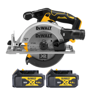 DeWalt DCS565 18V XR Cordless Brushless 165mm Circular Saw With 2 x 4.0Ah Batteries