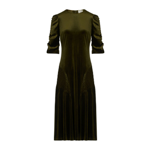 Lana Velvet Dress In Green (S)