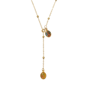 Madonna Gold Bead Prayer Strand (17")