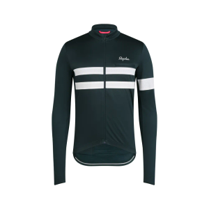 Men's Brevet Long Sleeve Jersey Forest Green White X-Large