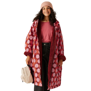 Regatta Kids Orla Kiely Changing Robe - 9 - 13 Yrs / Frilly Flower Spot Red