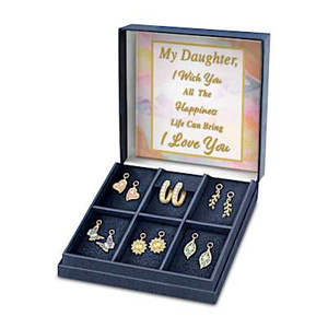 My Daughter, I Wish You Interchangeable Charm Hoop Earrings