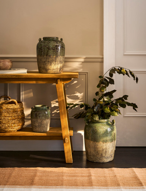 Meysey Vase - Stoneware, Fern, Medium