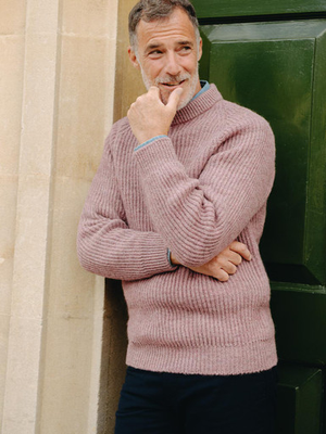 Mulberry Pure Wool Ribbed Fisherman Jumper