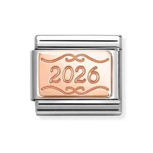 Classic Rose Gold 2026 Plate Charm
