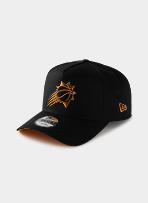 New Era NBA 9Forty A-Frame Phoenix Suns Black Metallic Snapback Cap