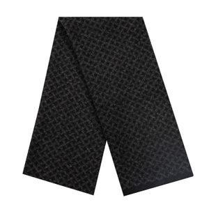 Mohair Men Scarf Hittite Black-Grey