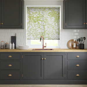 Botanic Lime Roller Blinds: 810mm x 960mm Recess