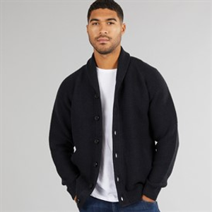 French Connection Mens 5 Shawl Cardigan Marine