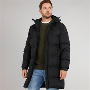 Trespass Mens Belvoir Waterproof Padded Long Jacket Black