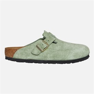 Birkenstock Womens Boston Clogs Green Tea
