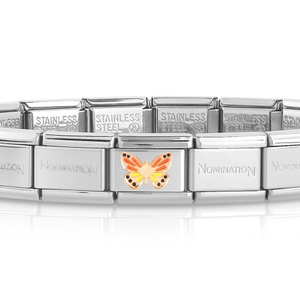Classic Rose Gold Colourful Butterfly Charm Bracelet