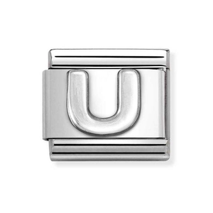Classic Silver Letter U Charm