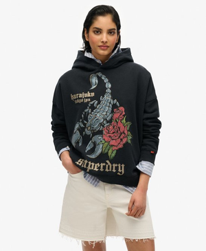 Neo Trad Tattoo hoodie met relaxte pasvorm