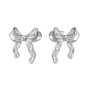 Ecclettica Steel Bow Stud Earrings