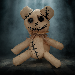 35cm Halloween Animated Voodoo Doll with Vibration and Sound - Beige