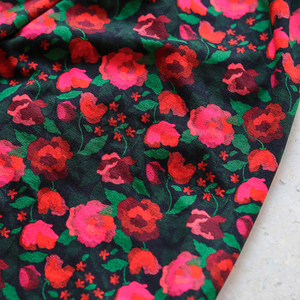 Tissu jersey de viscose La Roseraie - Lise Tailor